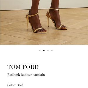 TOM FORD PADLOCK LEATHER SANDALS